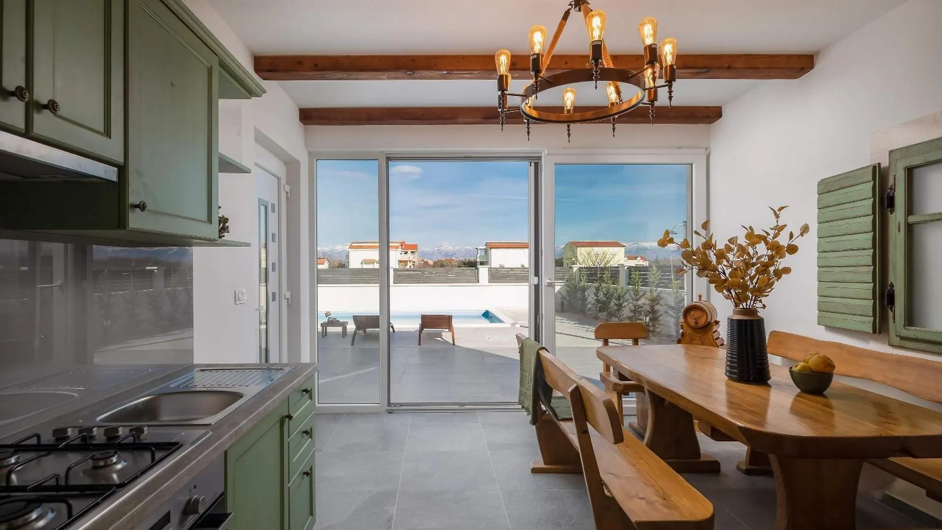 Villa With Pool Near Sandy Beach - By Traveler Tourist Agency Krk - Id 2224 Privlaka